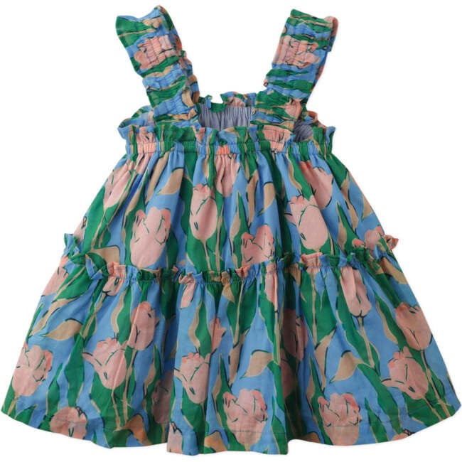 Baby Connie  Tiered Dress Charm With Ruffled Straps, Multi - Dresses - 2