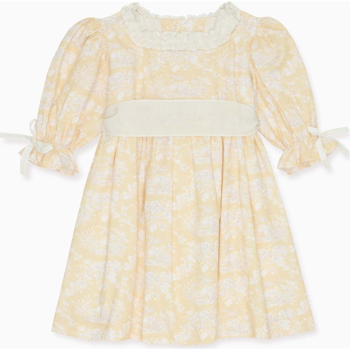 Yellow Toile Silas Girl Dress - Dresses - 1