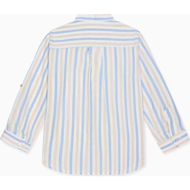 Sand Stripe Jazmin Cotton Long Sleeve Boy Shirt - T-Shirts - 3