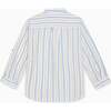 Sand Stripe Jazmin Cotton Long Sleeve Boy Shirt - T-Shirts - 3