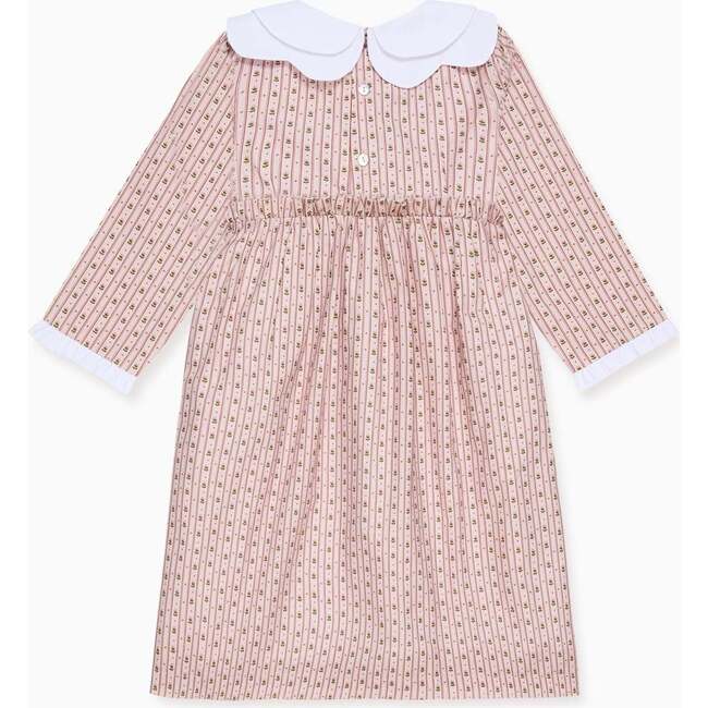 Pink Floral Stripe Alondra Girl Dress - Dresses - 5