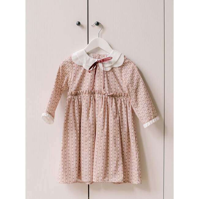 Pink Floral Stripe Alondra Girl Dress - Dresses - 6