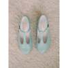 Pale Green Leather Girl T-Bar Shoes - T-Straps - 7