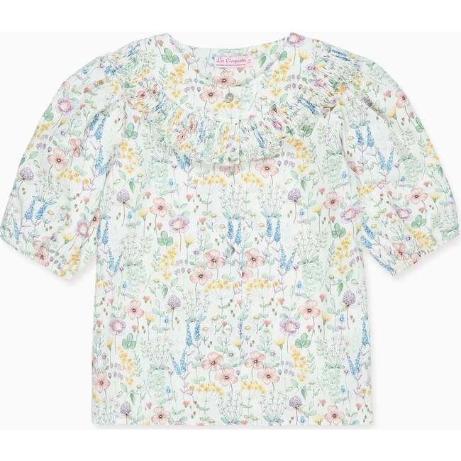 Ivory Floral Violetta Girl Shirt