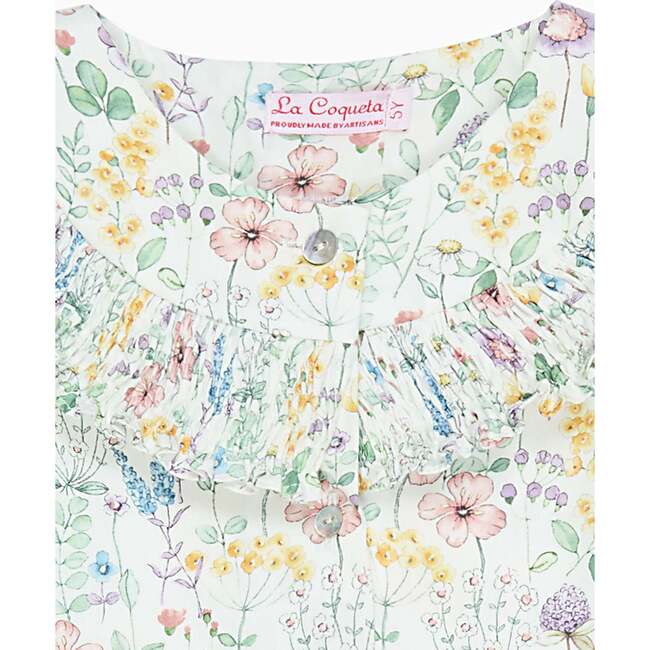 Ivory Floral Violetta Girl Shirt - Blouses - 4