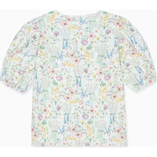 Ivory Floral Violetta Girl Shirt - Blouses - 5