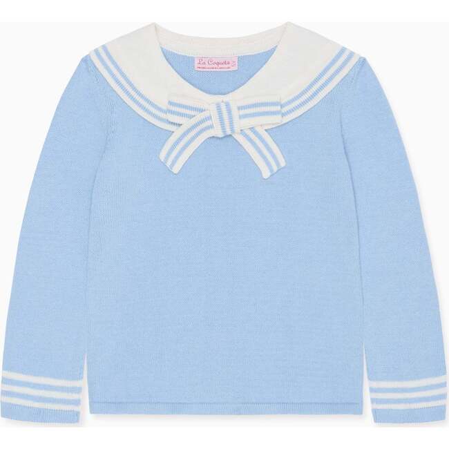 Dusty Blue Claudina Cotton Girl Jumper