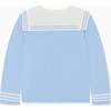 Dusty Blue Claudina Cotton Girl Jumper - Sweaters - 5