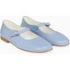 Dusty Blue Leather Girl Mary Jane Shoes - Mary Janes - 4