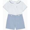 Dark Blue Stripe Antonio Baby Boy Set - Mixed Apparel Set - 1 - thumbnail