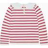 Burgundy Stripe Morissa Cotton Girl Jumper - Sweaters - 4