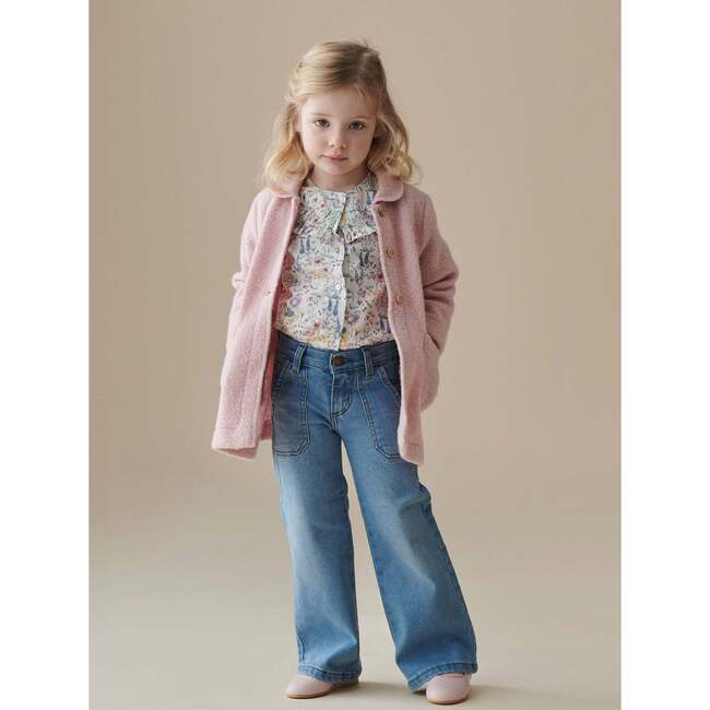 Dusty Pink Henrietta Girl Coat - Coats - 6