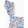 Blue Floral Nova Baby Girl Dungarees - Rompers - 4