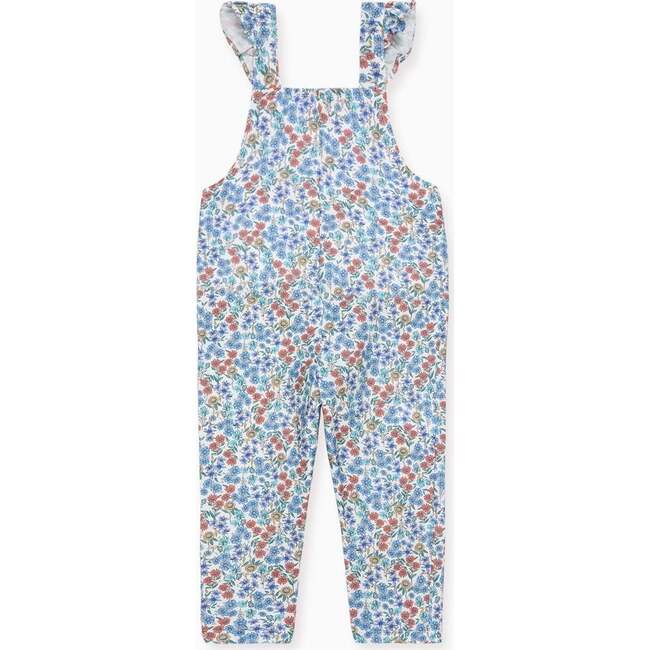 Blue Floral Nova Baby Girl Dungarees - Rompers - 5