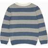 Blue Stripe Roman Cotton Boy Jumper - Sweaters - 4