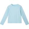 Teen Raglan Rashguard, Heather Aqua - Rash Guards - 1 - thumbnail