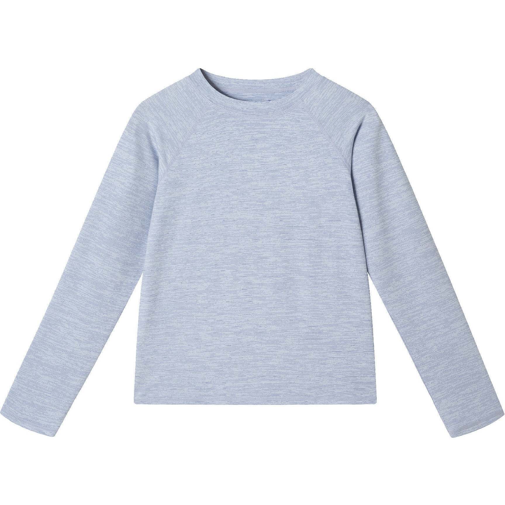 Teen Raglan Rashguard, Heather Navy - Rash Guards - 1
