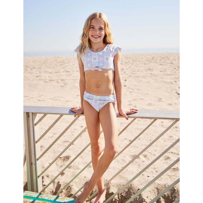 Kids Two-Piece Swimsuit, Multicolor Crochet - Two Pieces - 3