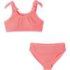 Kids Two-Piece Swimsuit, Coral - Two Pieces - 1 - thumbnail