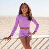 Kids Two-Piece Rashguard Set, Lavendar Breeze - Two Pieces - 3