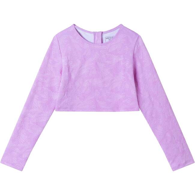 Kids Two-Piece Rashguard Set, Lavendar Breeze - Two Pieces - 4