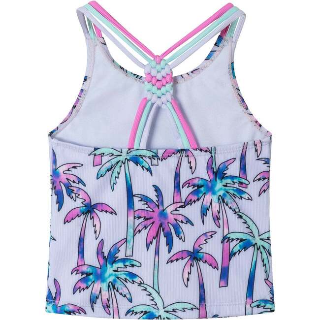 Kids Tankini Swimsuit Set, Purple Palm Trees - One Pieces - 4