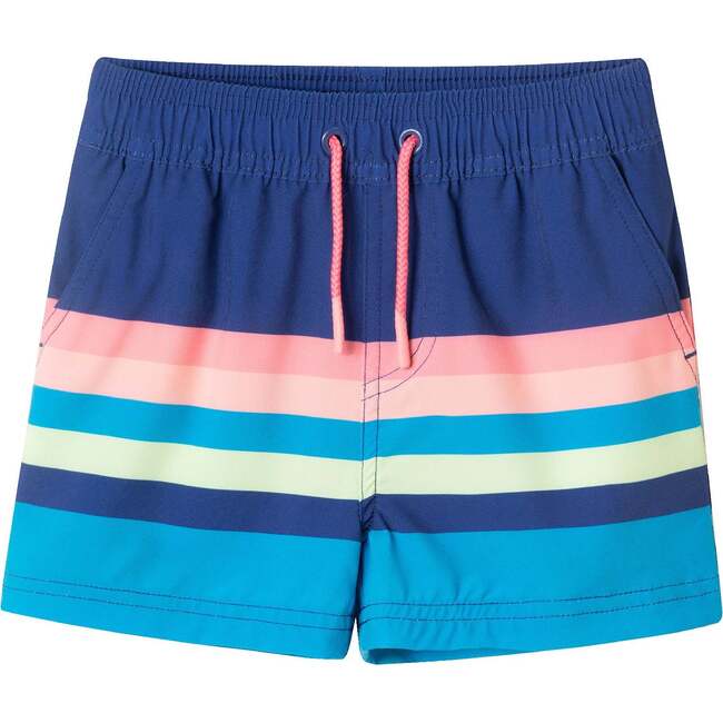 Kids Swim Trunk, Navy Teal