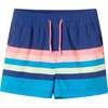 Kids Swim Trunk, Navy Teal - Swim Trunks - 1 - thumbnail