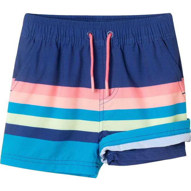 Kids Swim Trunk, Navy Teal