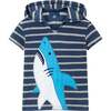 Kids Swim Cover Up, Shark N Stripes - Mixed Apparel Set - 1 - thumbnail