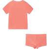 Kids Short Sleeve Rashguard Set, Tropical Charm - Mixed Apparel Set - 2