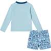 Kids Rashguard & Swim Trunk Set, Shark Characters - Swim Trunks - 2