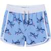 Kids Rashguard & Swim Trunk Set, Navy Shark - Swim Trunks - 5