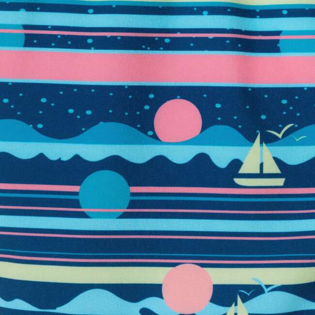 Kids Rashguard & Swim Trunk Set, Sailboat Horizon - Swim Trunks - 7