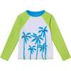 Kids Rashguard & Swim Trunk Set, Lime & Blue Breeze - Swim Trunks - 3