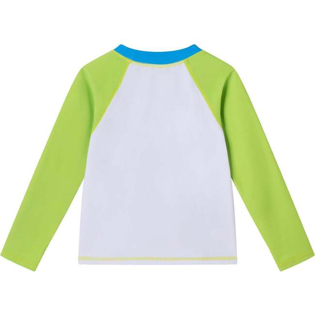 Kids Rashguard & Swim Trunk Set, Lime & Blue Breeze - Swim Trunks - 4