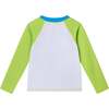 Kids Rashguard & Swim Trunk Set, Lime & Blue Breeze - Swim Trunks - 4