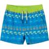 Kids Rashguard & Swim Trunk Set, Lime & Blue Breeze - Swim Trunks - 5