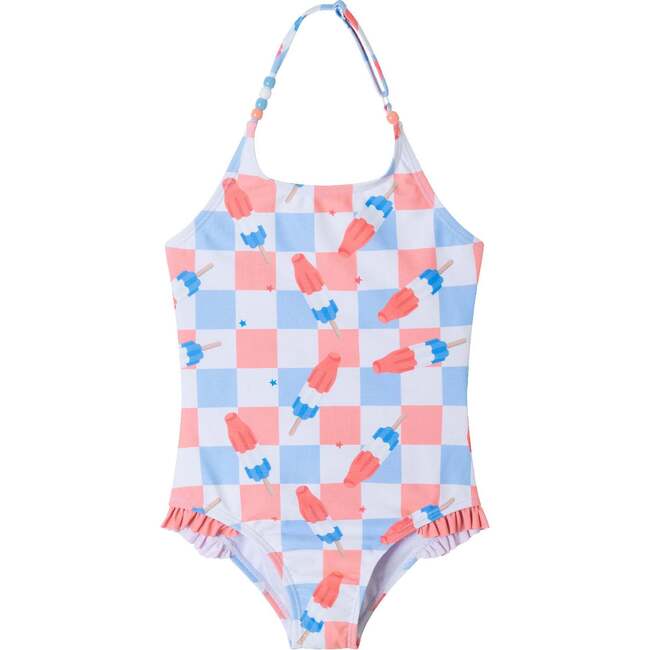 Kids One-Piece Swimsuit, Popsicle Print