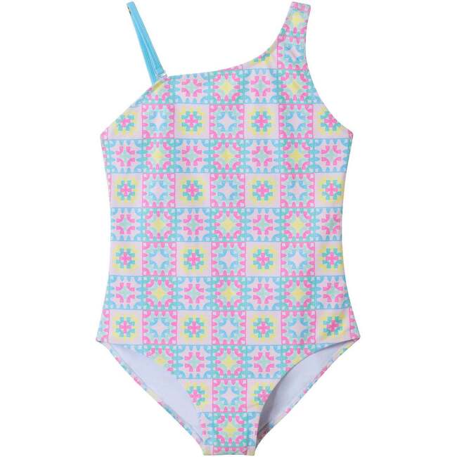 Kids One-Piece Swimsuit, Crochet Look