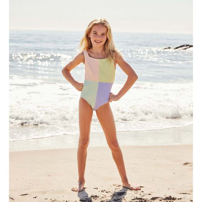 Kids One-Piece Swimsuit, Color Block - One Pieces - 2