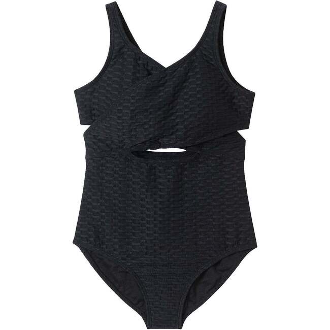 Kids One-Piece Swimsuit, Black