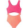 Kids One-Piece Swimsuit, Hot Pink - One Pieces - 5