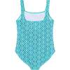 Kids One-Piece Swimsuit, Aqua Eyelet - One Pieces - 3