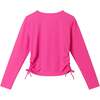 Kids Long Sleeve Rashguard, Hot Pink - Rash Guards - 2