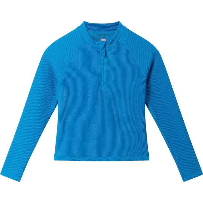 Kids Long Sleeve Rashguard, Bright Blue