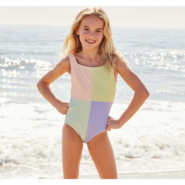 Kids One-Piece Swimsuit, Color Block - One Pieces - 5