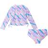 Kids Long Sleeve Rashguard Set, Hearts & Flowers - Mixed Apparel Set - 2