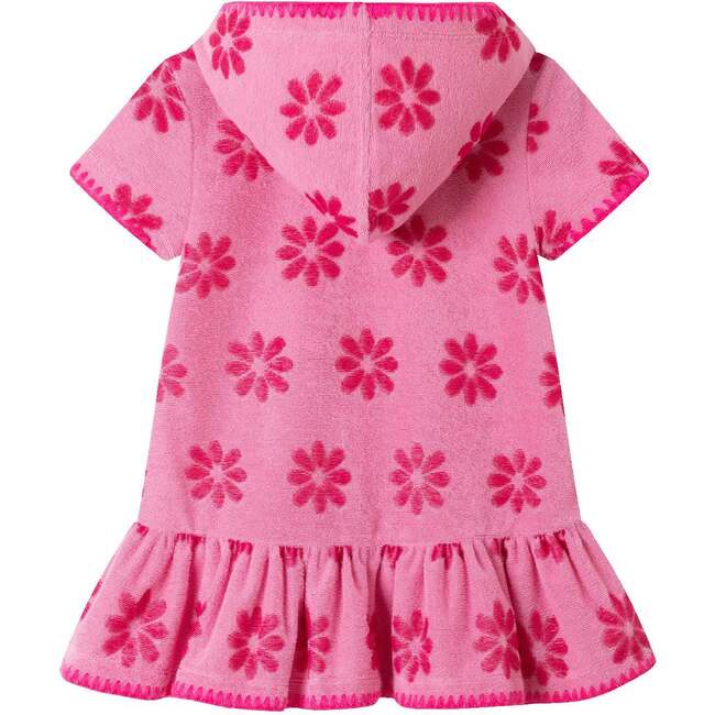 Kids Hooded French Terry Cover Up, Pink Floral - Cover-Ups - 2