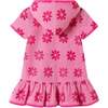 Kids Hooded French Terry Cover Up, Pink Floral - Cover-Ups - 2